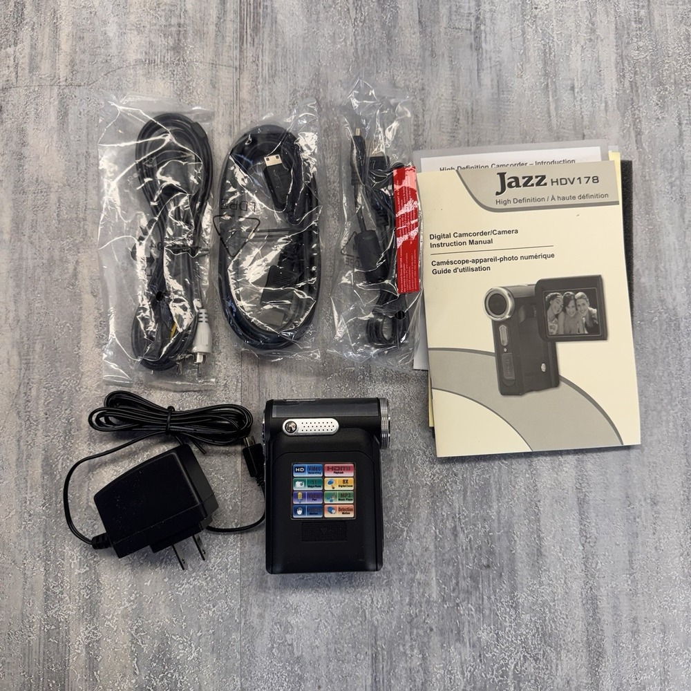 Jazz HDV178 HD Video Recorder Camera 11 MP Handheld 8x Zoom - TESTED